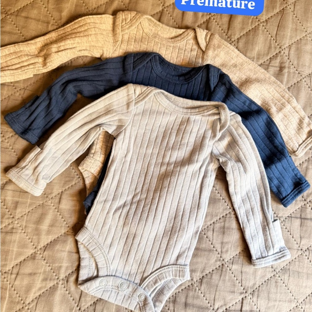 Cozy Ribbed Long Sleeve Baby Bodysuit Set
